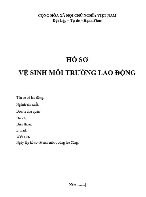 Lap ho so ve sinh moi truong lao dong cho doanh nghiep