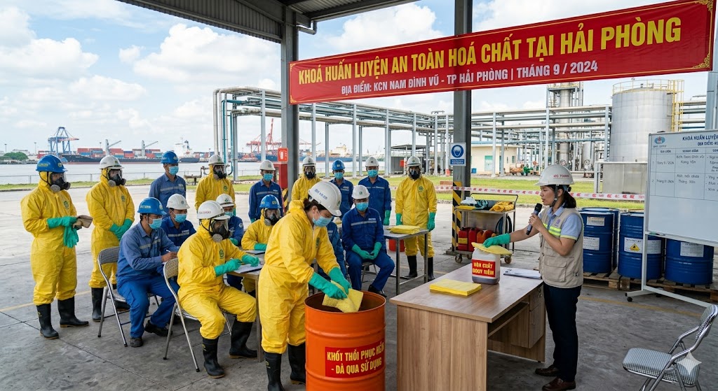 Huấn luyện an toàn hóa chất Nghị định 25 tại Hải phòng Huấn luyện an toàn hóa chất Nghị định 25 tại Hải phòng