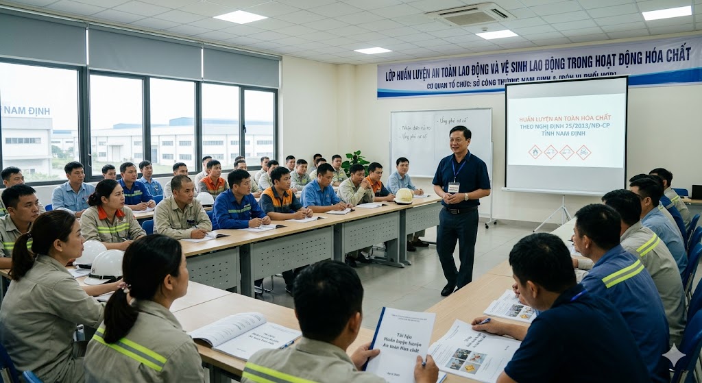 Huấn luyện an toàn hóa chất nghị định 25 tại Nam Định